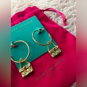 Kurt Geiger London purse hoop earrings